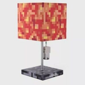 Minecraft Lava Block Lamp With Ghast Puller - 14" Table Light - Official Mojang